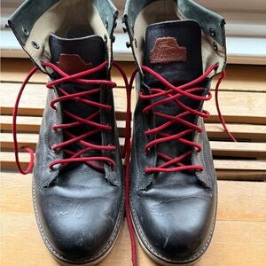 Lacoste Men's Black Boots with Red Laces